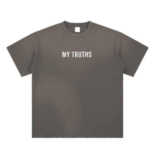My Truths Hand-Frayed Sunfade Paint Splatter T-Shirt