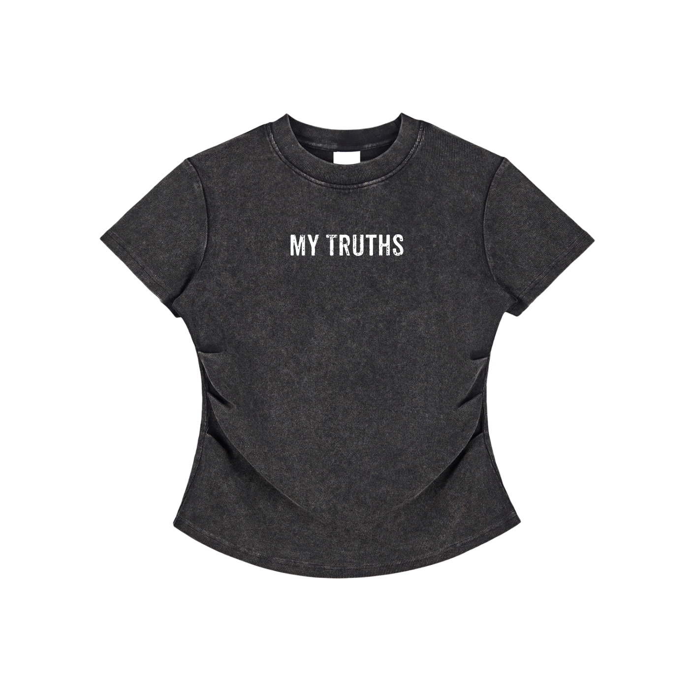 My Truths Vintaged-Wash Bodycon Cotton T-Shirt
