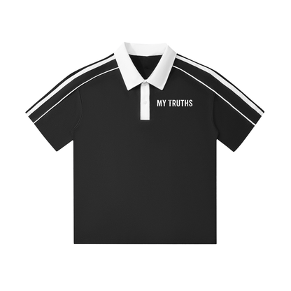 My Truths Contrast Collar Short-Sleeve Polo Shirt